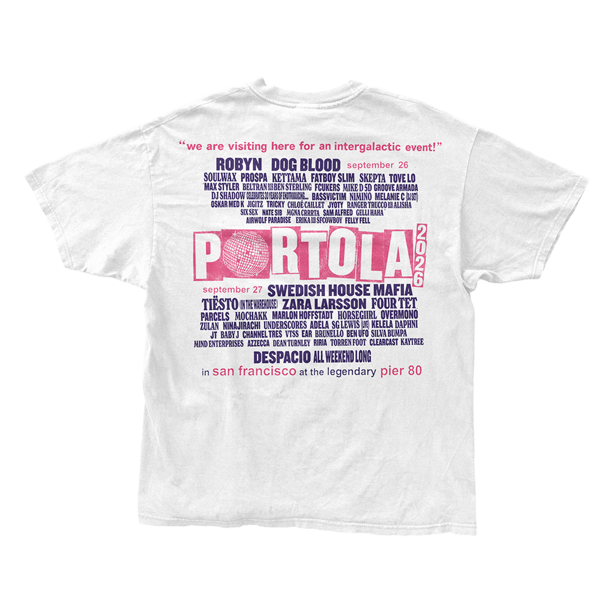 Disco Martian 2026 Lineup Tee
