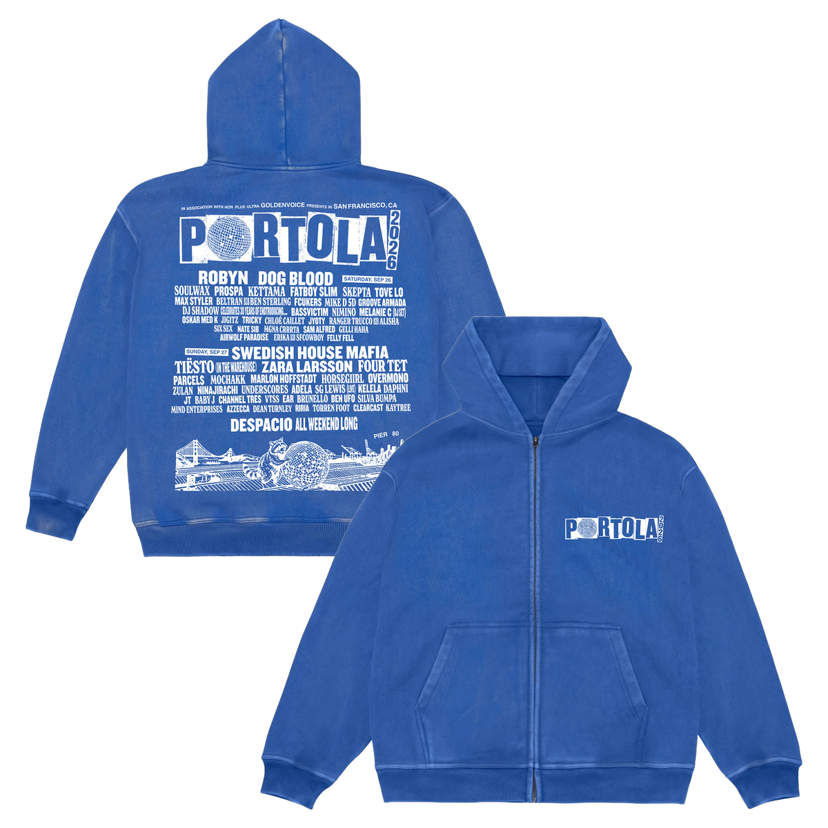 Portola 2026 Lineup Zip Hoodie